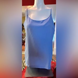 OAKS BY MICHELLE VEGAN SILK MINI BLUE SKIRT AND CAMISOLE ENSEMBLE SIZE S